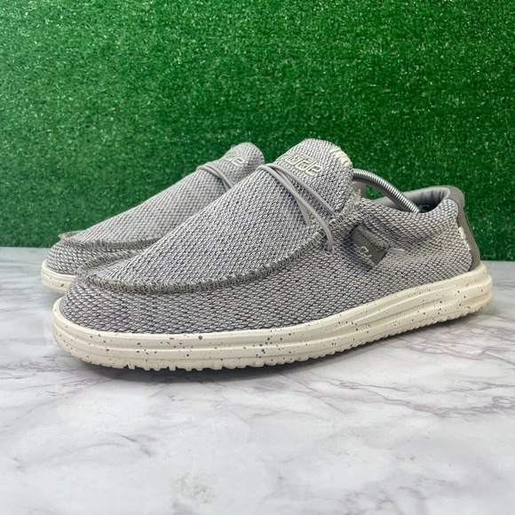 Hey‎ Dude Wally Linen Iron Casual Shoes Men's 12 Sneakers Slip On - Picture 1 of 10